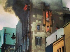 Horror as Rennie Mackintosh building burns