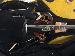smashed guitar