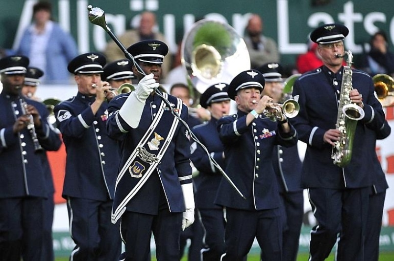 USAF bands told to ‘dump tubas and grab guns’