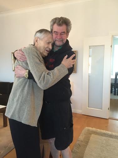 Parting hug of a great composer