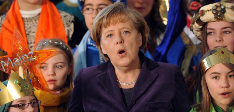 Angela Merkel urges families to make music together this Christmas