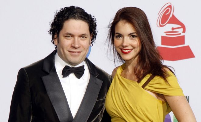 Gustavo Dudamel and his wife Maria Valverde attend Gustavo