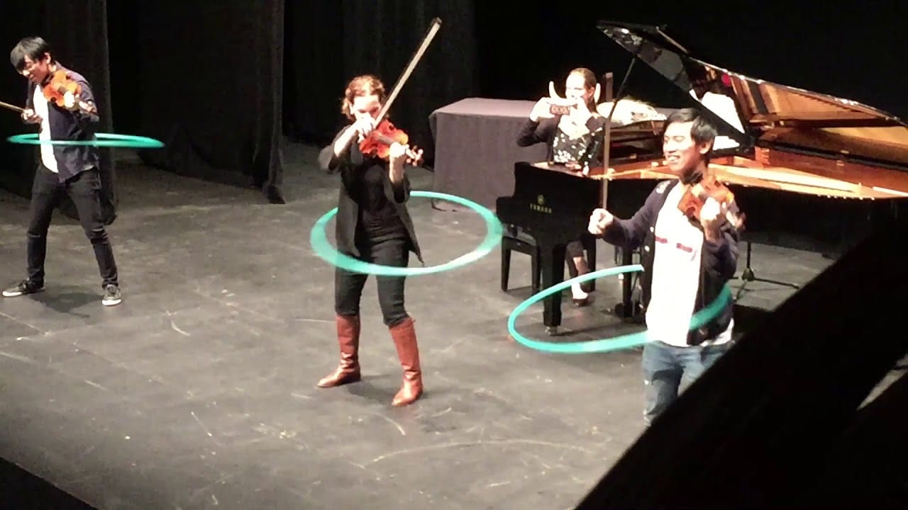 Watch Hilary Hahn play Mozart in a hula hoop