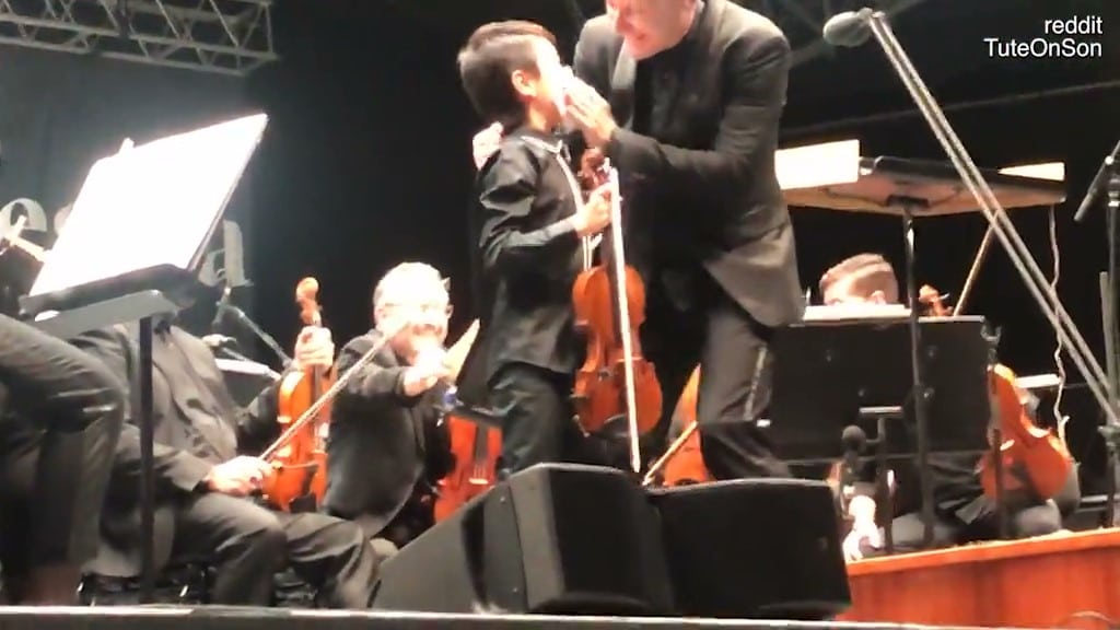 Pressure point: Child soloist suffers nosebleed in concert
