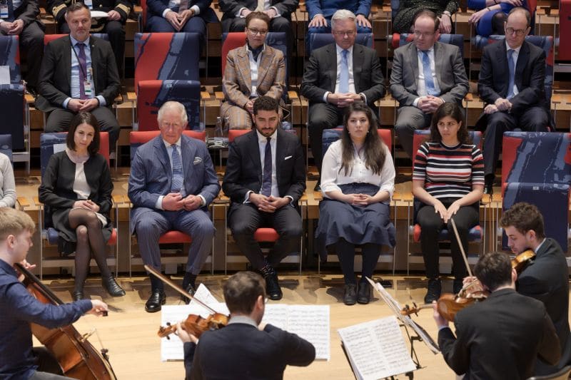 Prince Charles drops in on the Barenboim kids