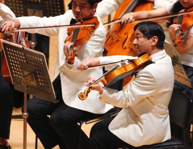 Watch: Japan’s new emperor plays in an orchestra
