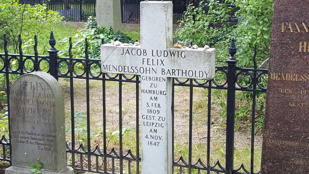 Sign of the times: Mendelssohn’s tomb is daubed with swastikas