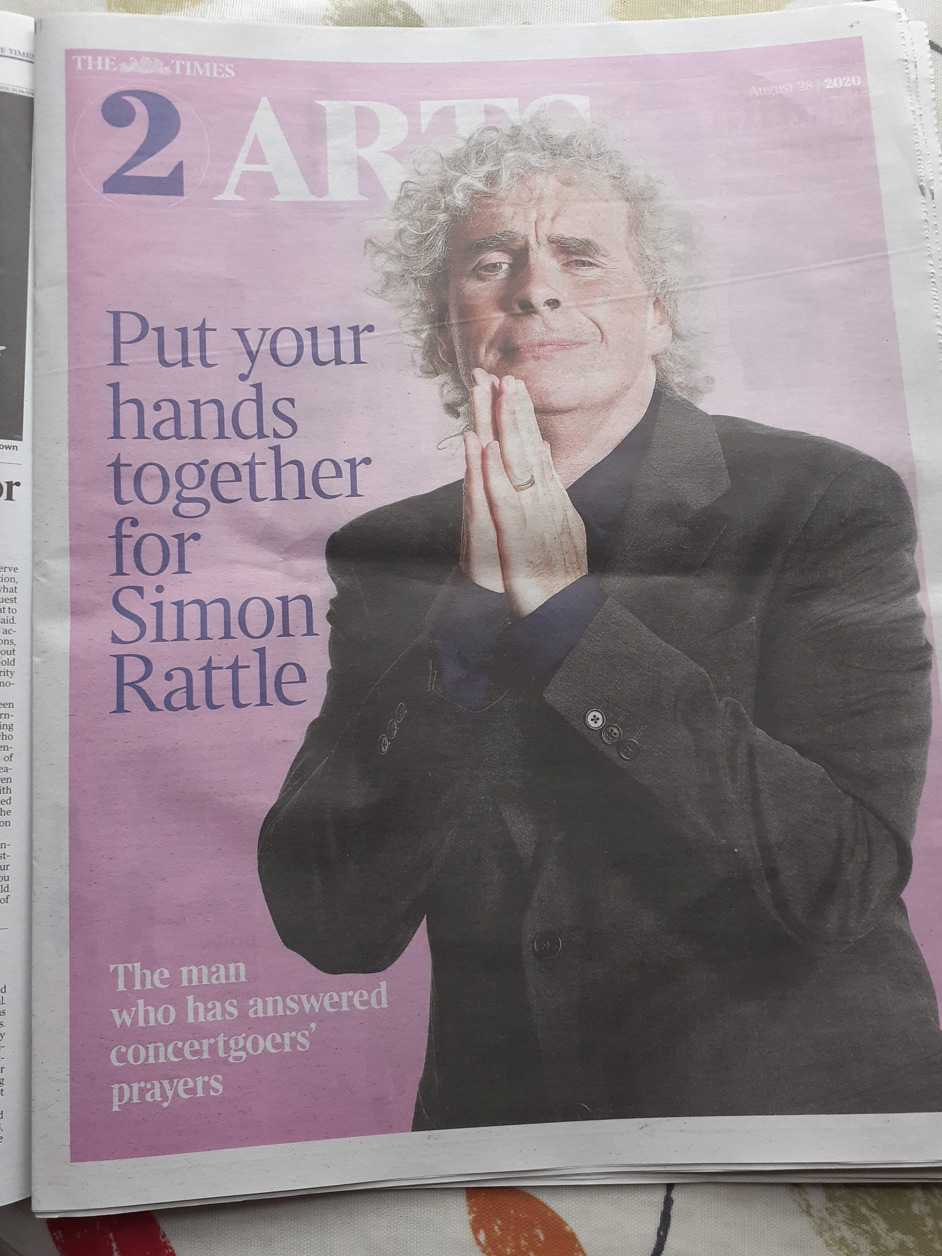 Let us pray for Simon Rattle