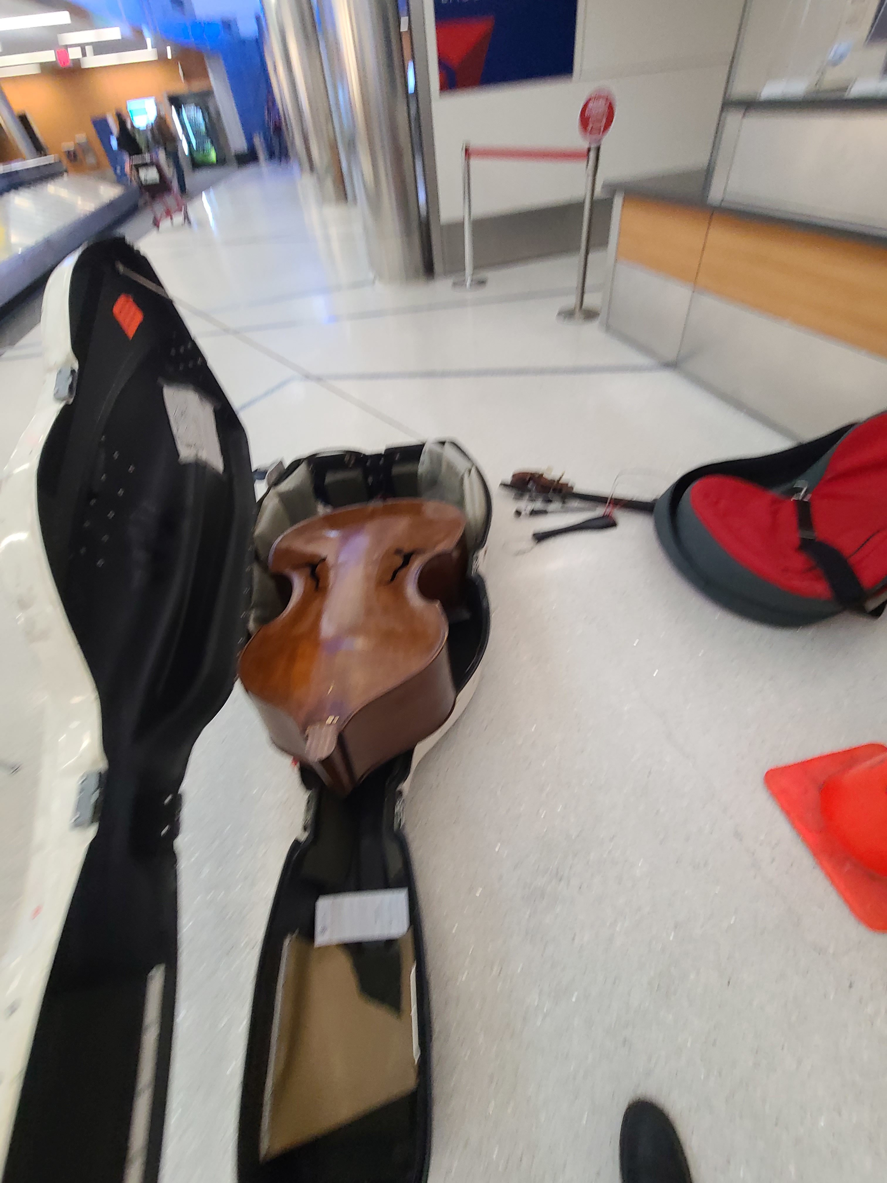 Flying again? US airline smashed my doublebass