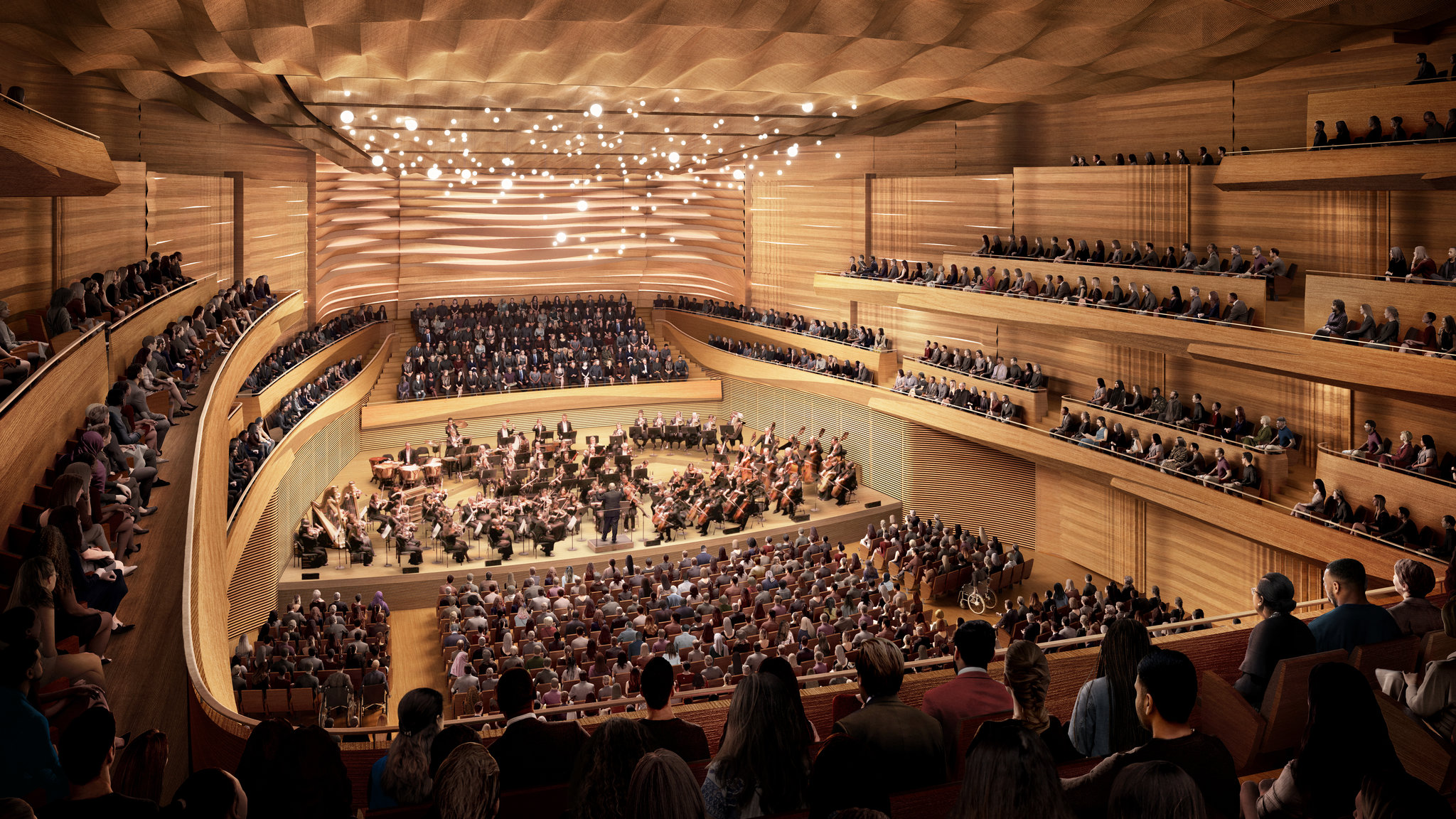 NY’s new hall will open two years early and at half price