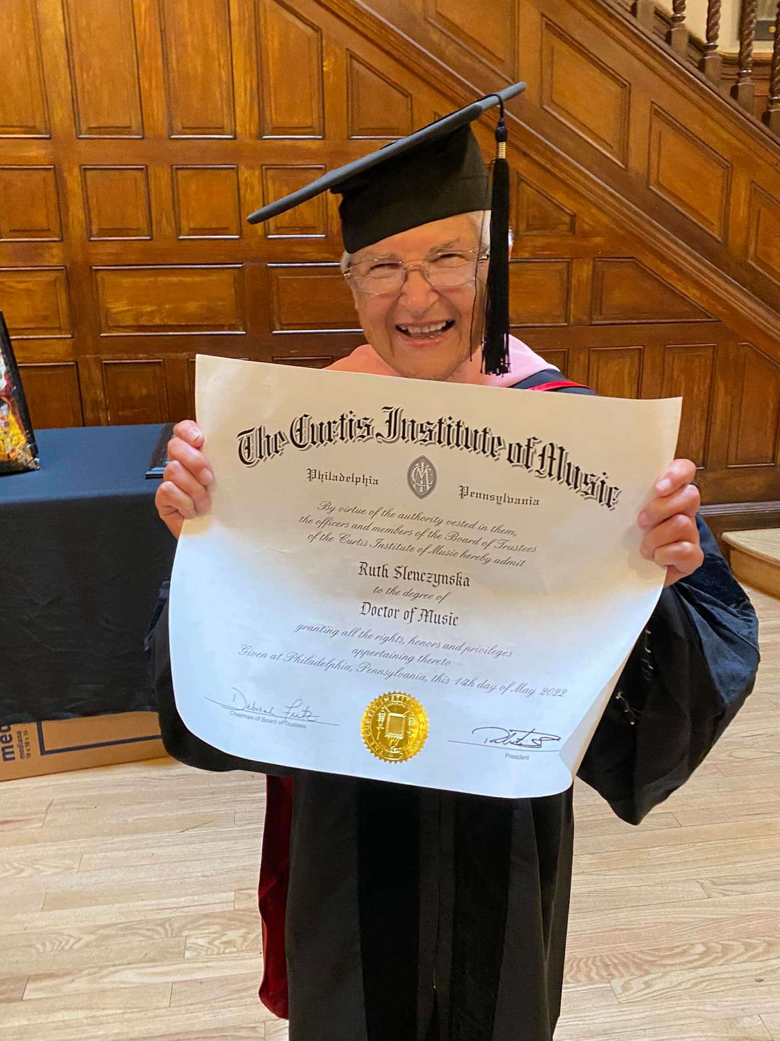 Pianist, 97, receives PhD