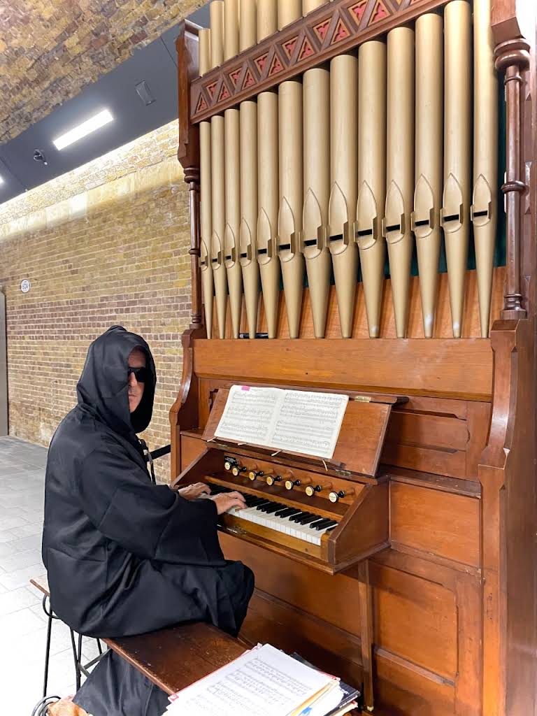 An organ is installed at London Underground station