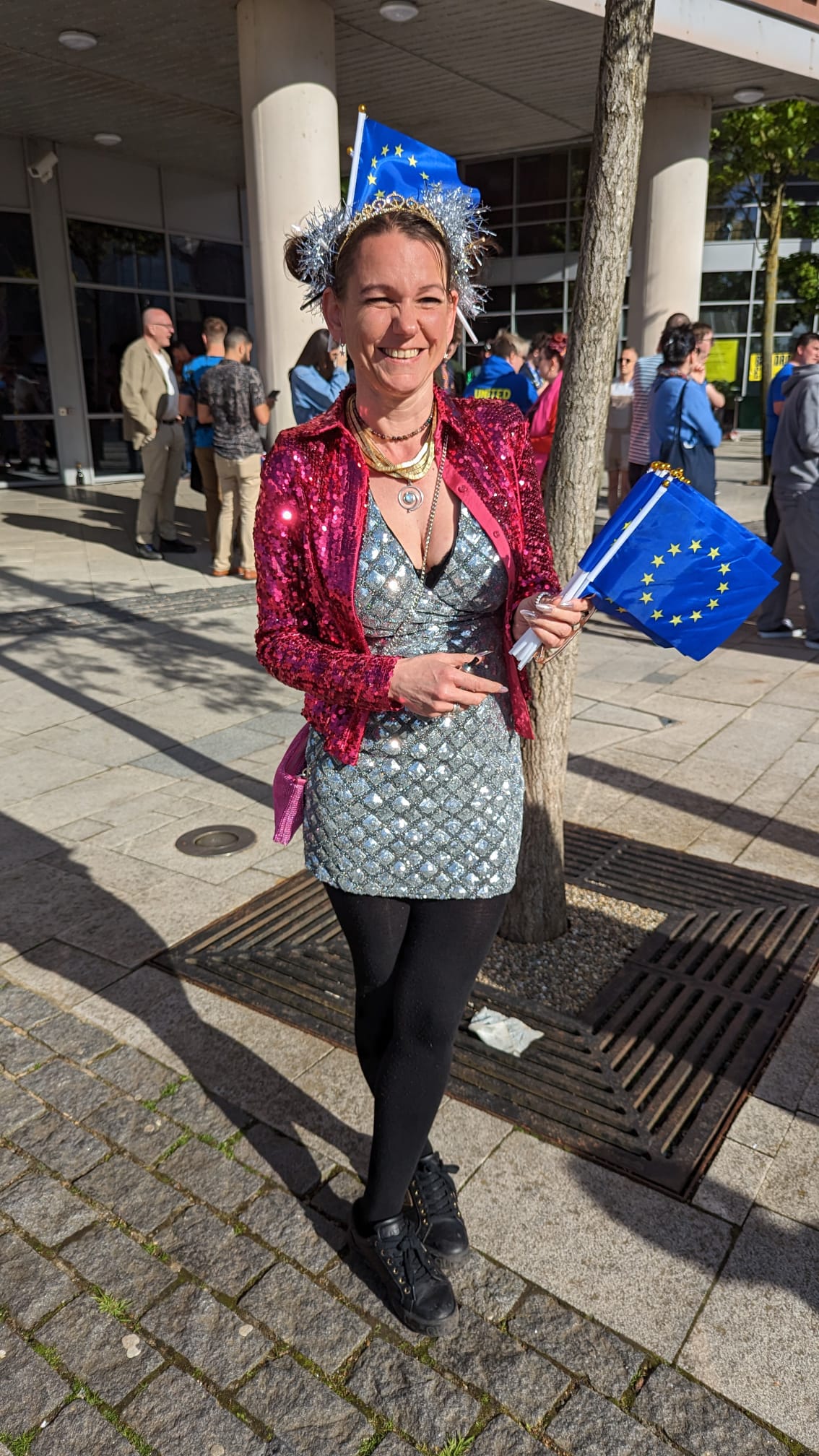 EU flags are handed out at Eurovision. Will the BBC let them in?