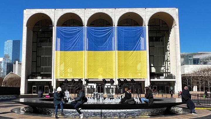 The Met goes blue and yellow