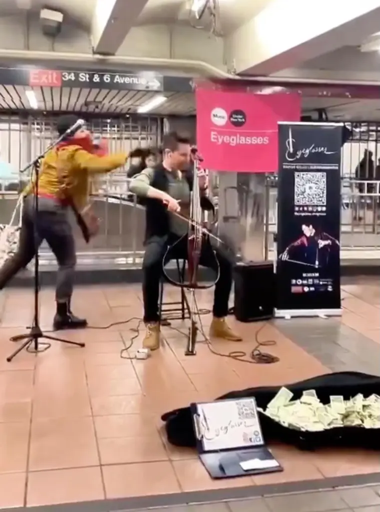 Wild side story: New York commuter hits subway cellist on the head