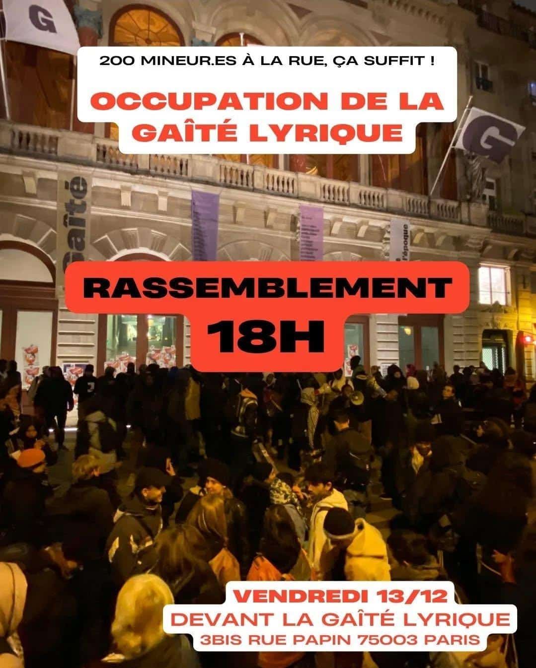 200 young homeless occupy Paris theatre